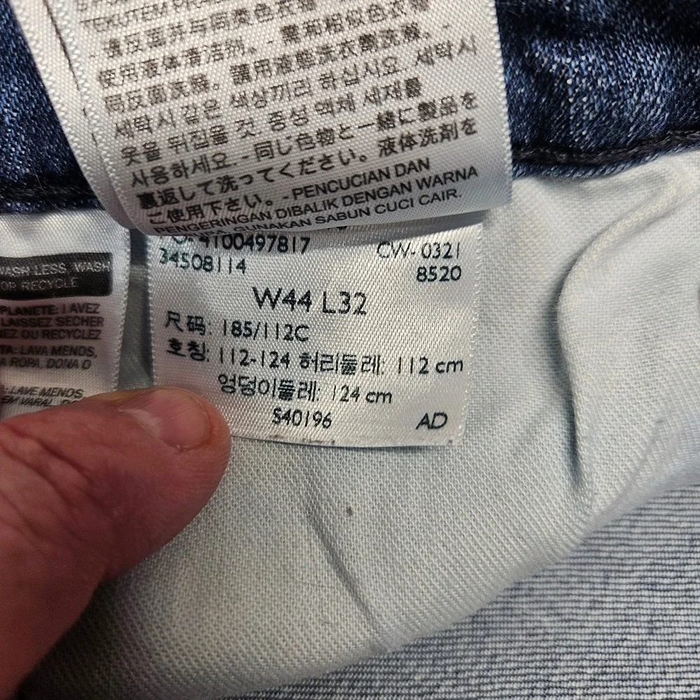 Levis 541 Athletic Taper Mens Blue Denim Jeans W44 L32 Medium Wash 185/112C